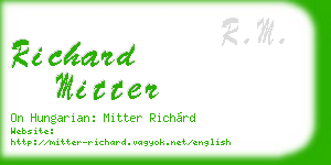 richard mitter business card