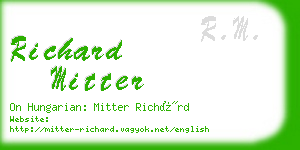 richard mitter business card